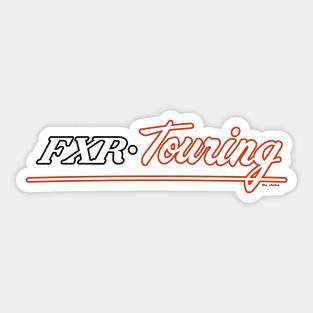 F X R - Touring Pinstripe Black and Orange Sticker